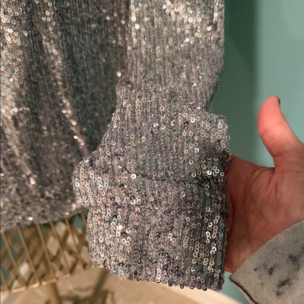 Silver Sequin Top - image 3